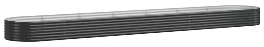 antracitszürke horganyzott acél kerti magaságyás 544x100x36 cm