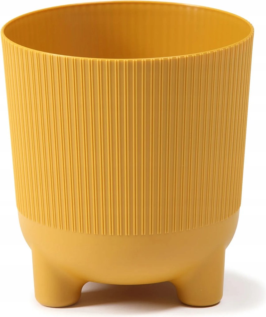 Fedő a lábakon mustárszínű virágdísz 18 cm