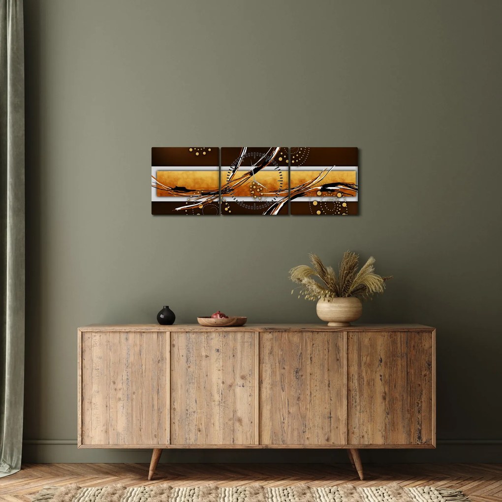 Az absztrakció képe - Pillangók (órával) (90x30 cm)