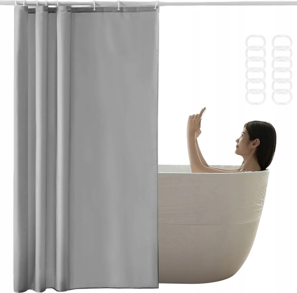 Zuhanyfüggöny Textil Vízálló Strapabíró Függöny 180X220 CM