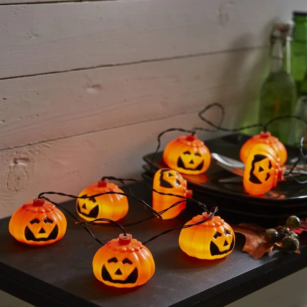 Elemmel működő fényfüzér, izzók száma 8 db, hosszúság 210 cm Halloween – Star Trading