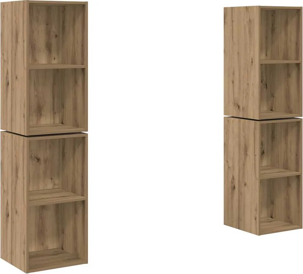 vidaXL TV szekrény garnitúra 4 pcs Artisan tölgy 37 x 37 x 72 cm