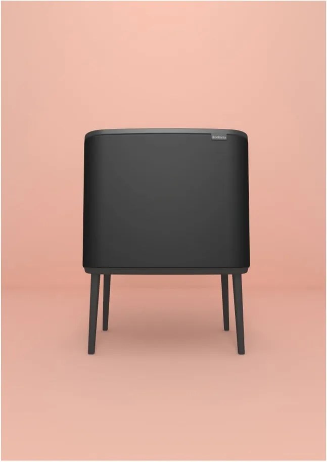 Matt fekete acél érintésre nyíló szemetes 36 l Bo Touch Bin – Brabantia