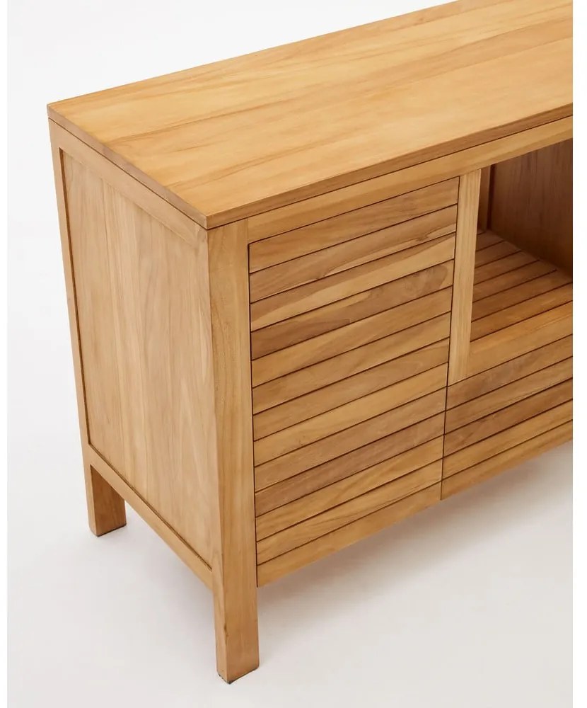 Natúr színű alacsony teakfa mosdó alatti szekrény 120x80 cm Neria – Kave Home