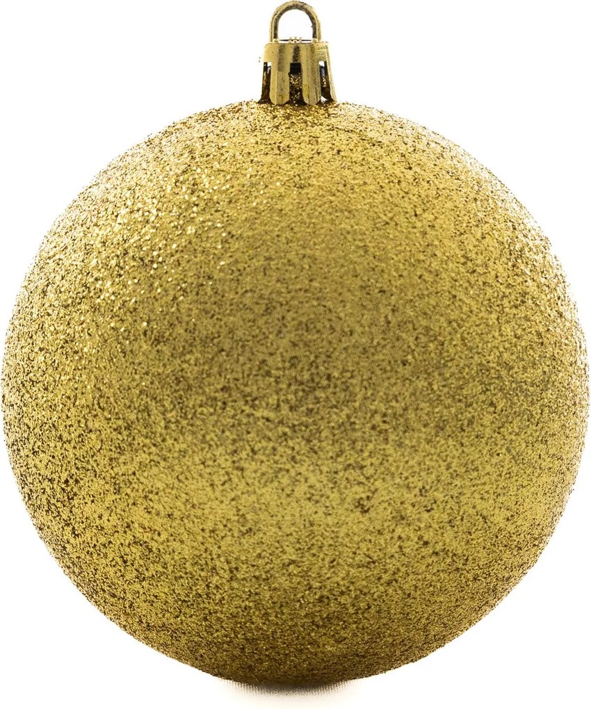 Arany műanyag gömb szett 8 cm 6 db