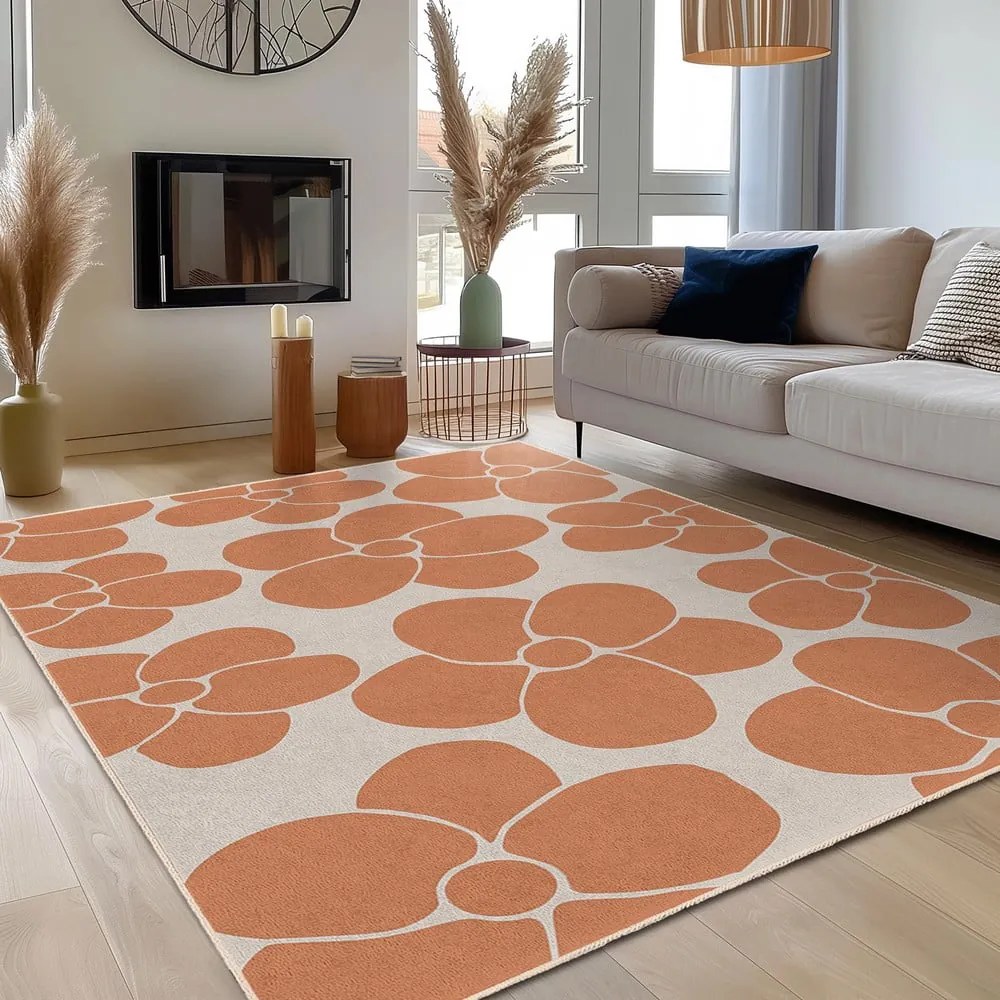 Narancssárga mosható szőnyeg 60x100 cm Orange Meadow – Mila Home