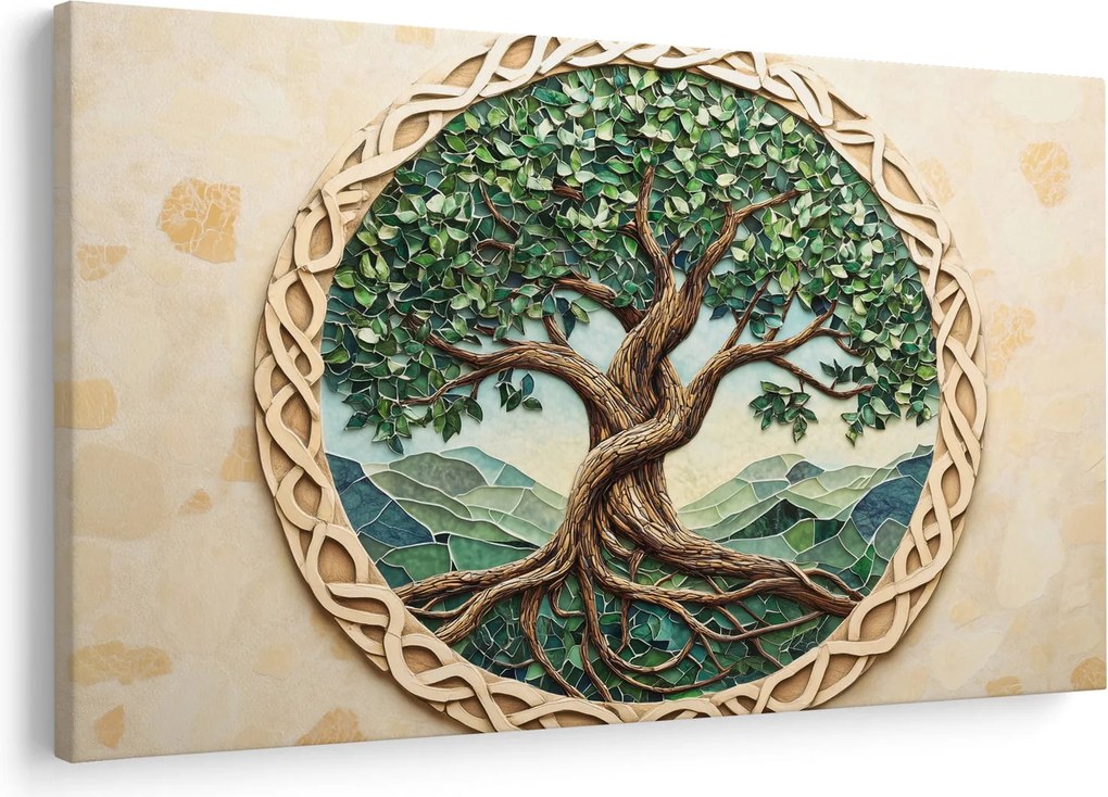 Kép – Fonott életfa (90x60 cm)