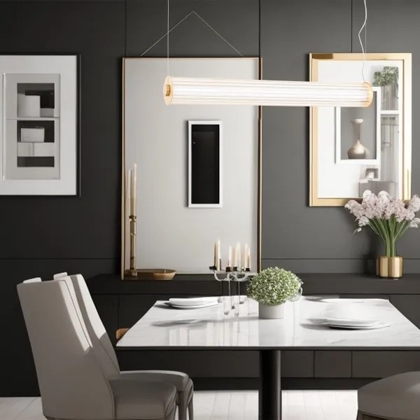 Argon 8624 - LED Csillár zsinóron HAMPTON LED/90W/230V 3000K 120 cm réz