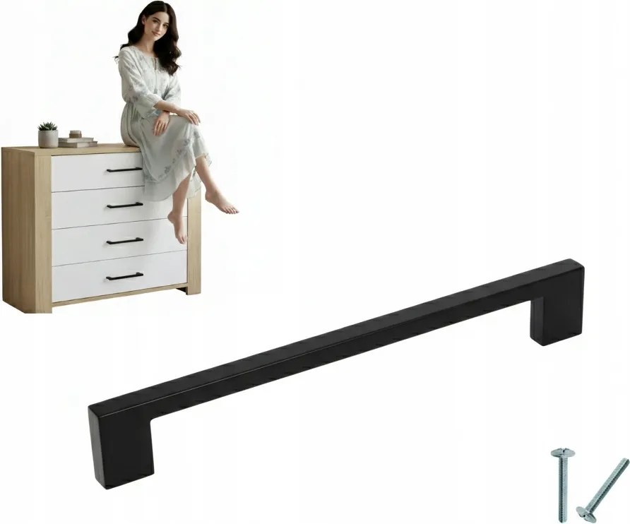 Bútorfogantyú Fekete Konyhaszekrény Bútorfogantyú 320/342 MM Bliss Aks