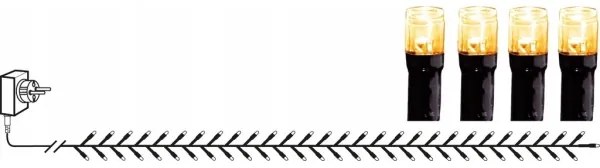 Eglo 411518 - LED kültéri karácsonyi fényfüzér GOLDEN 1200xLED 29m IP44 meleg fehér