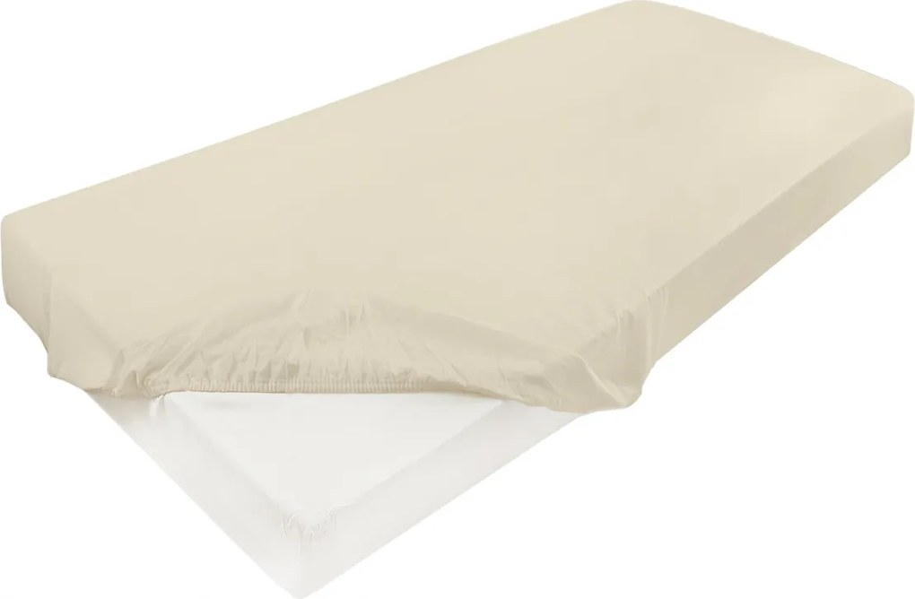 Szatén gumis lepedő 140x200x25, ecru_02, Matex