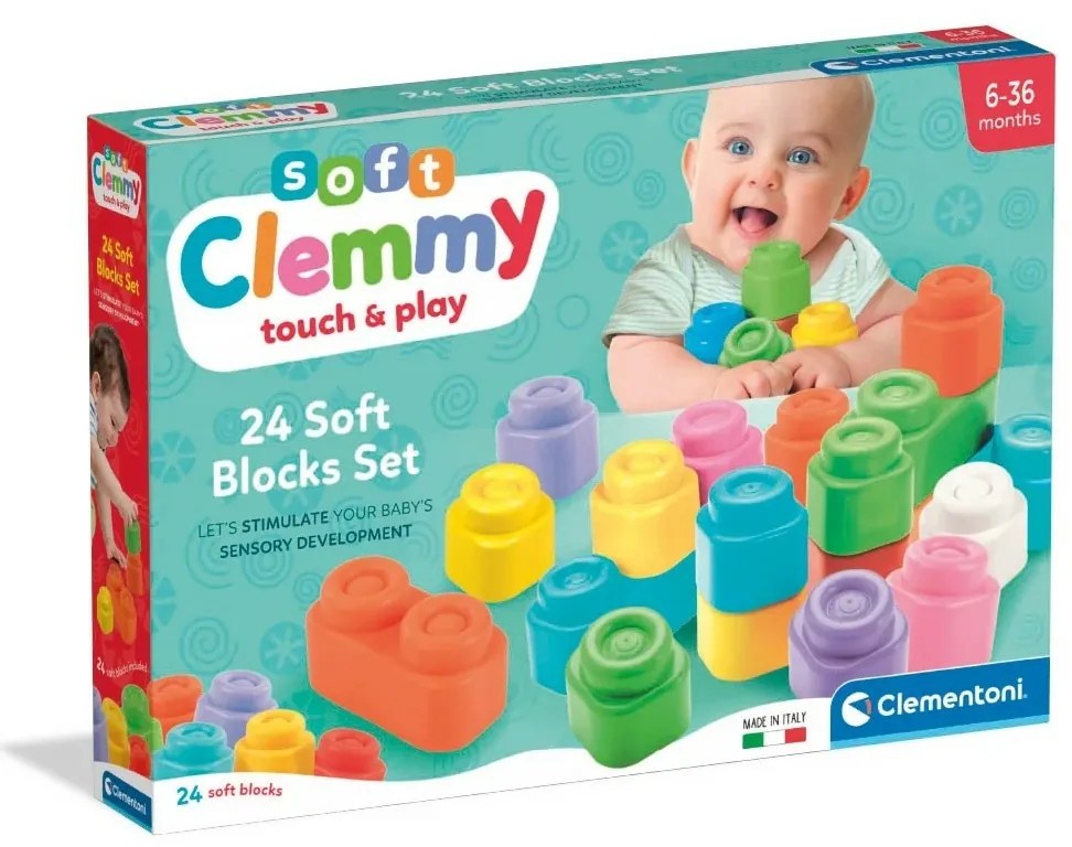 Clemmy Baby puha kockák, 24 db