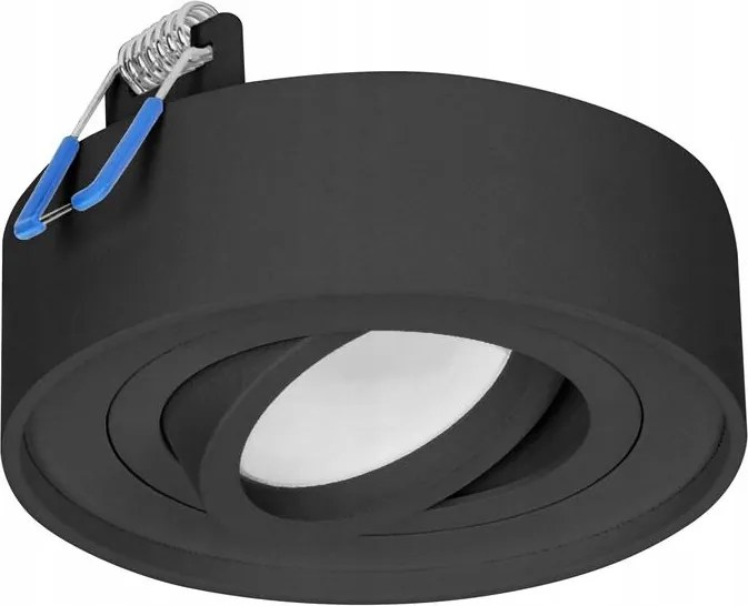 Sormus R mennyezeti spot lámpatest, MR16/GU10, állítható, kör, fekete