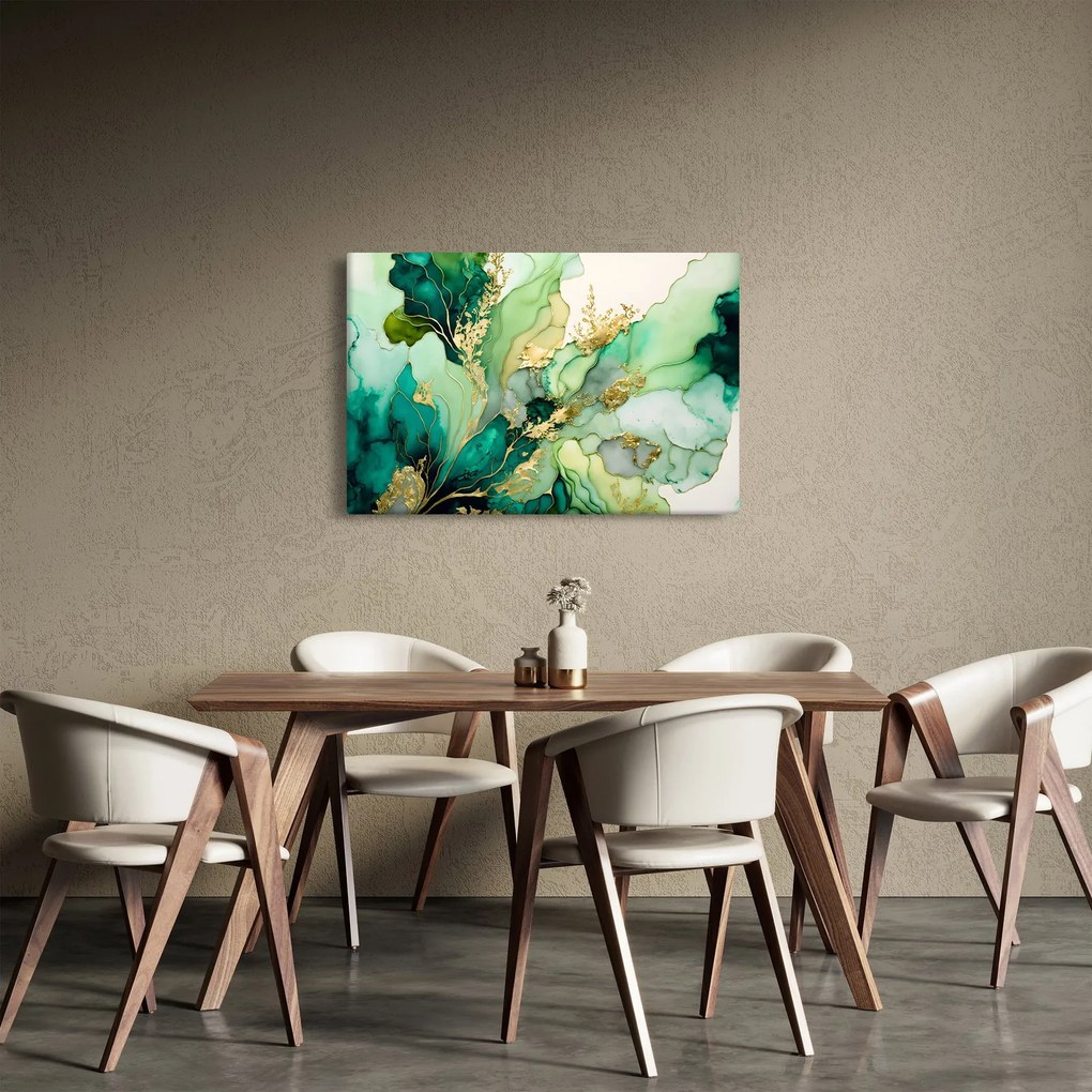 Kép - Zöld absztrakció (90x60 cm)
