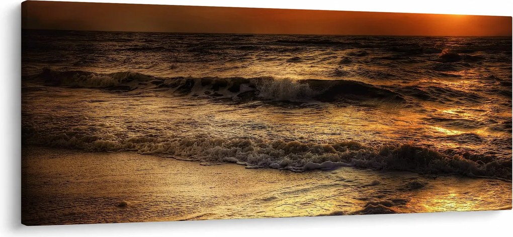 Kép - Hullámok a parton (120x50 cm)