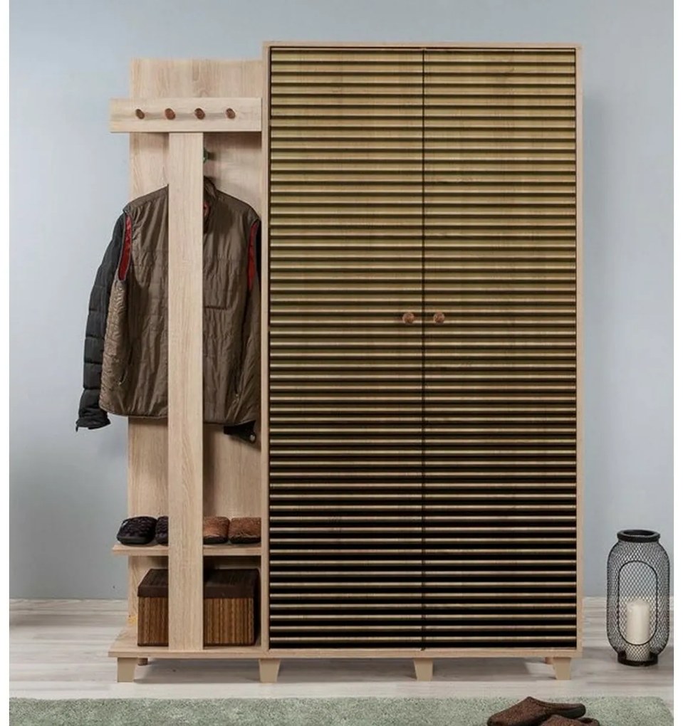 Garmanto Sonoma Oak Double szekrényes fogas