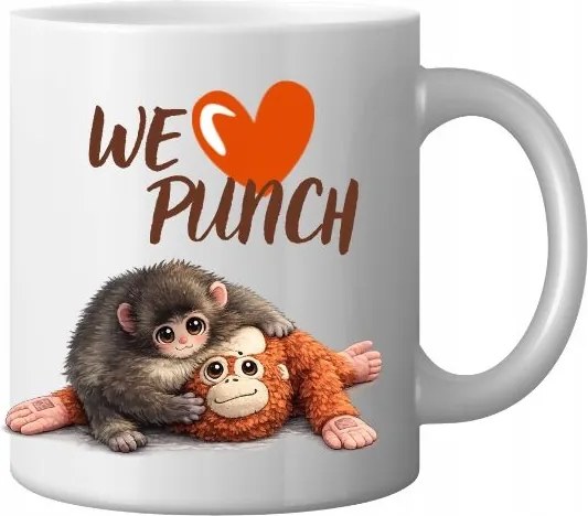 Bögre Fehér Viral Tik-tok We Love Pihe-puha Monkey Majom