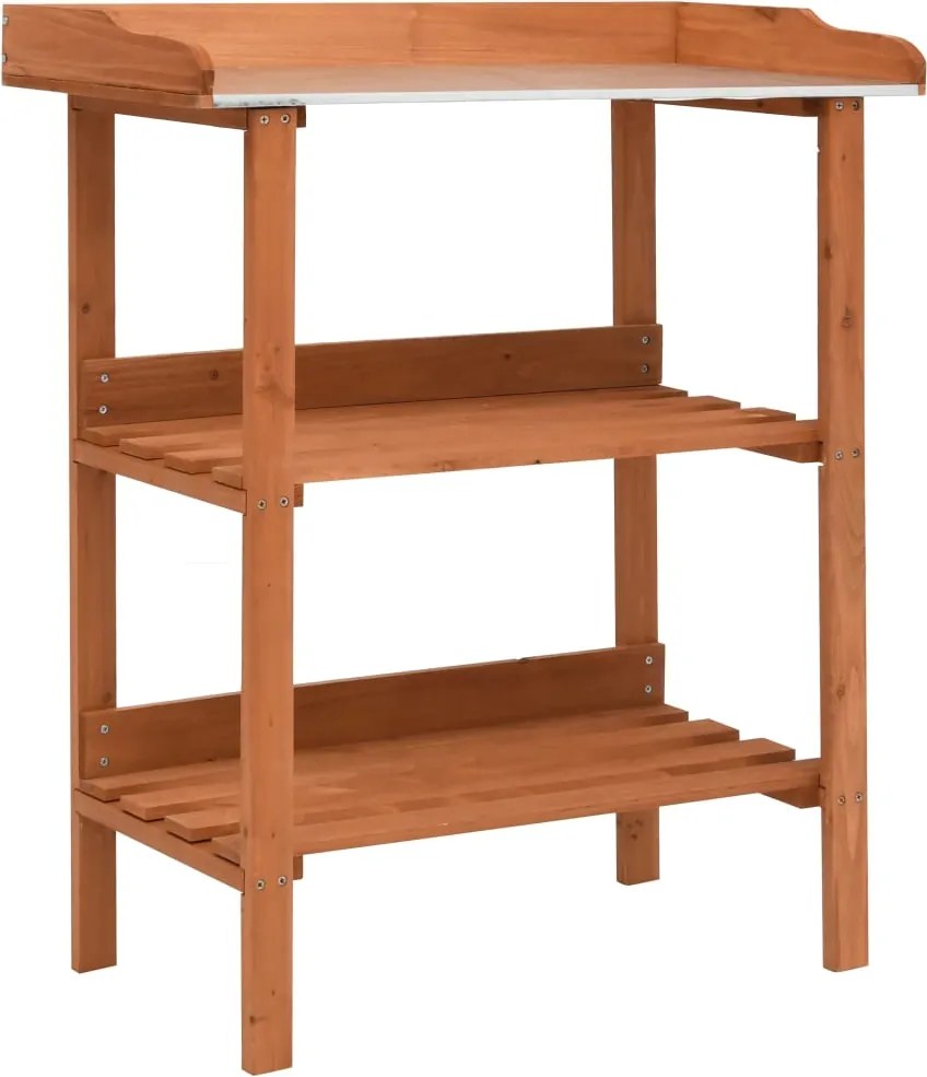 vidaXL fenyőfa virágtartó állvány 76 x 37 x 89 cm