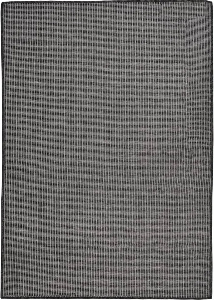 vidaXL szürke lapos szövésű kültéri szőnyeg 140 x 200 cm