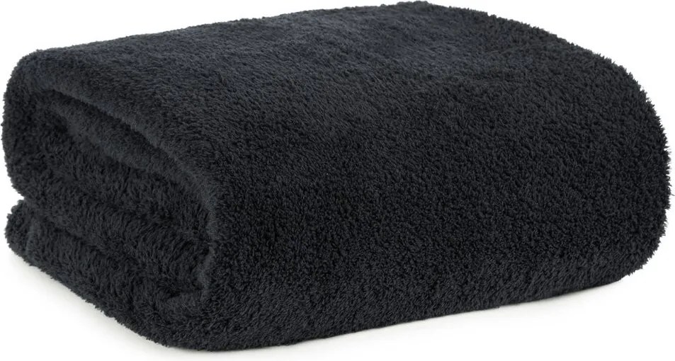 Ágytakaró pléd Lori fekete 150x200 polár meleg puha