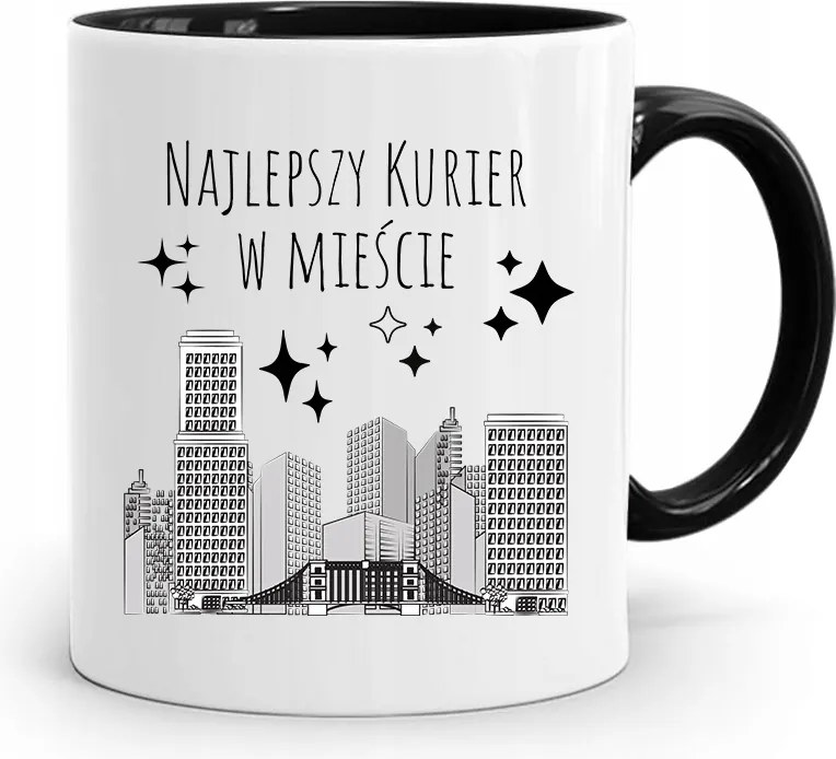 Fekete Bögre Futárnak A Legjobb A Városban fényképes nyomattal