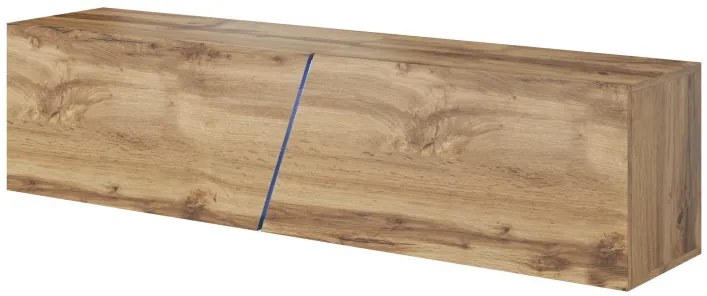 TV Állvány Led Világítással Wotan Tölgy Színben. 160 cm. RTV SLANT 160 LE