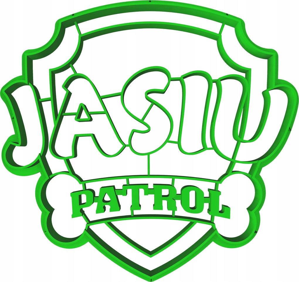 Forma Lyukasztó Mancs Őrjárat +név Felirat 11cm