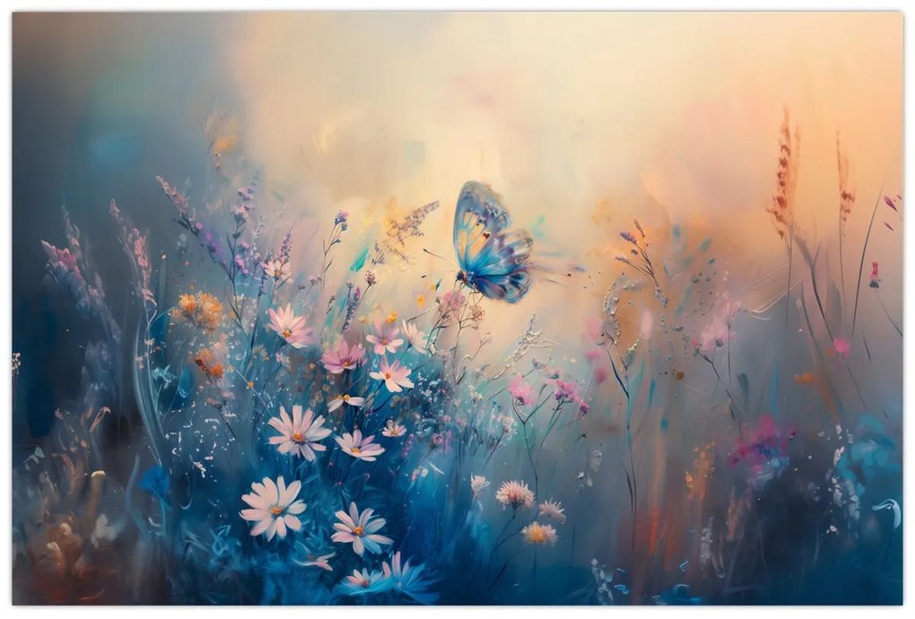 Kép - Rét pillangóval (90x60 cm)