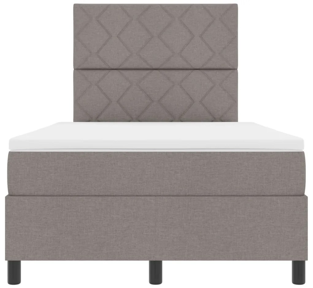 Box Spring Ágy Matraccal Taupe Kicsi Dbl Szövet