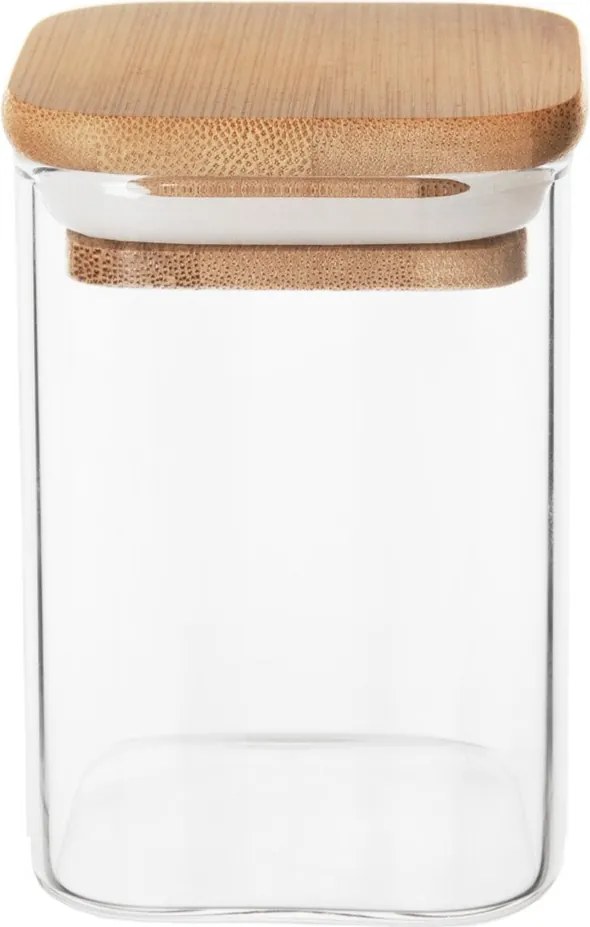 Üvegkonténer Bambusz konyhai légmentesen záródó ömlesztett élelmiszer 200 ml