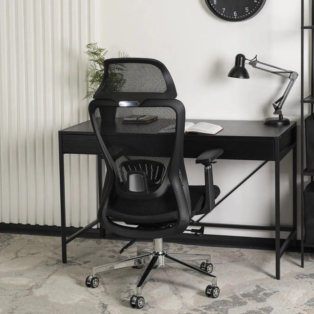 Fotel Obrotowy LITOS Ergonomiczny Czarny