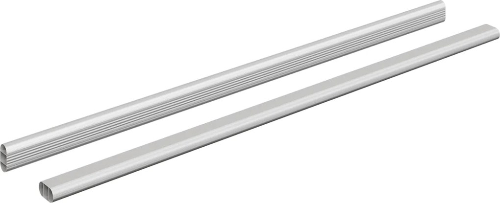 vidaXL Szekrény rúd 2 pcs Ezüst 764 x 15 x 29 mm Alumínium ötvözet
