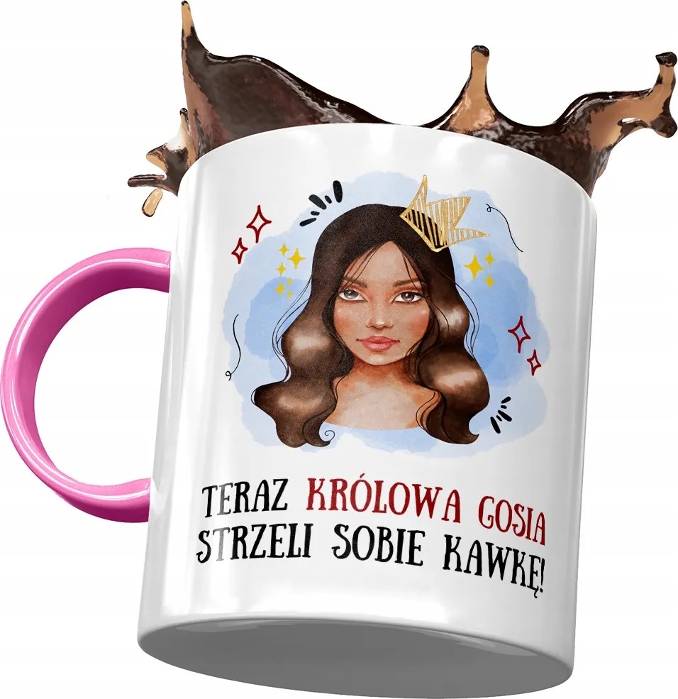 Rózsaszín Bögre Gosi Feleség Barátnő Ajándék Nyomtatott Fotóval