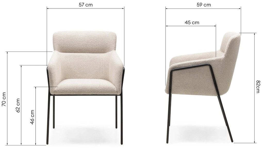 Krém design szék HELSINKI