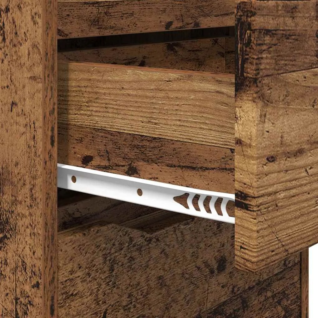 Éjjeli asztal fiókkal Öreg fa 40 x 30 x 467 cm Faanyag