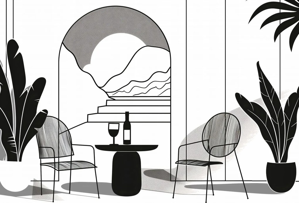 Poszter 84,1x59,4cm Pihenés a monokrómban