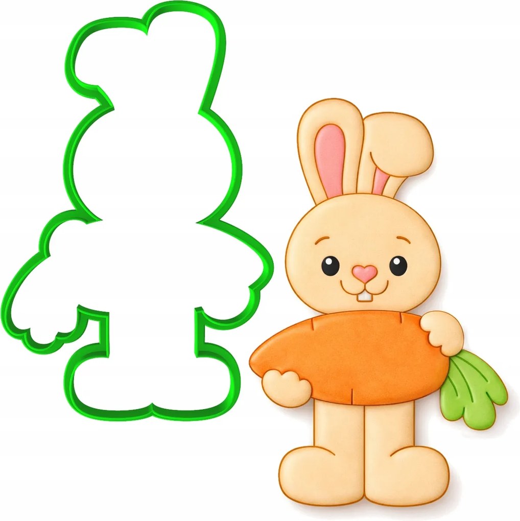 Húsvéti Forma Nagy Mézeskalács lyukasztó Húsvéti Nyuszi 15cm