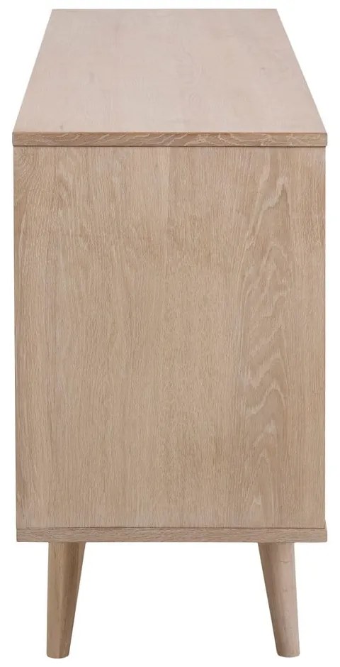 Natúr színű alacsony komód tölgyfa dekorral 150x75 cm Nagano – Actona