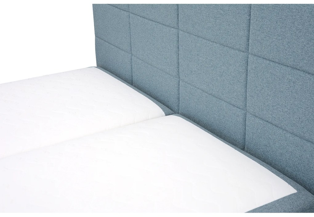 Franciaágy Boxspring 180 cm Revenant (kék) (ágyráccsal és matraccal) (tárolóhellyel). 1098562