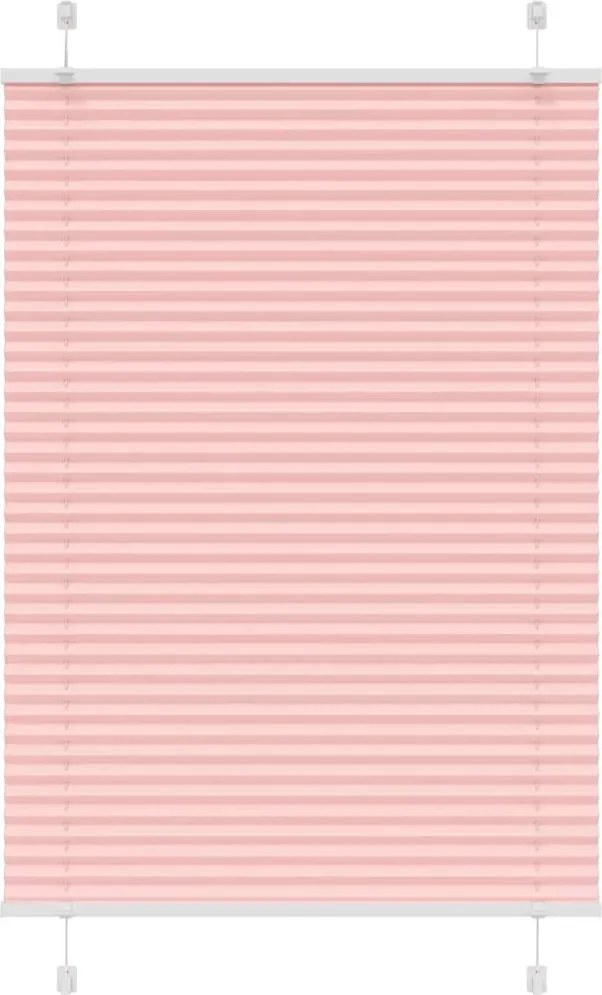 vidaXL pliszírozott redőny rózsaszín 90x150 cm szövetszélesség 89,4 cm