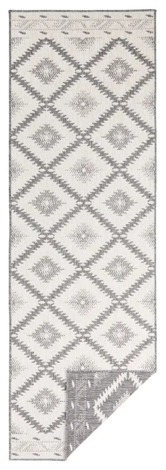 Malibu szürke-krémszínű kültéri szőnyeg, 80 x 250 cm - NORTHRUGS