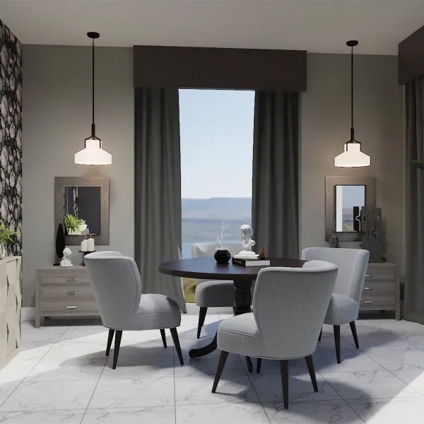 Quoizel QZ-BRECKEN-2P-OZ-ABG - BRECKEN csillár 2xE27/60W/230V fekete/márványmintás dekor