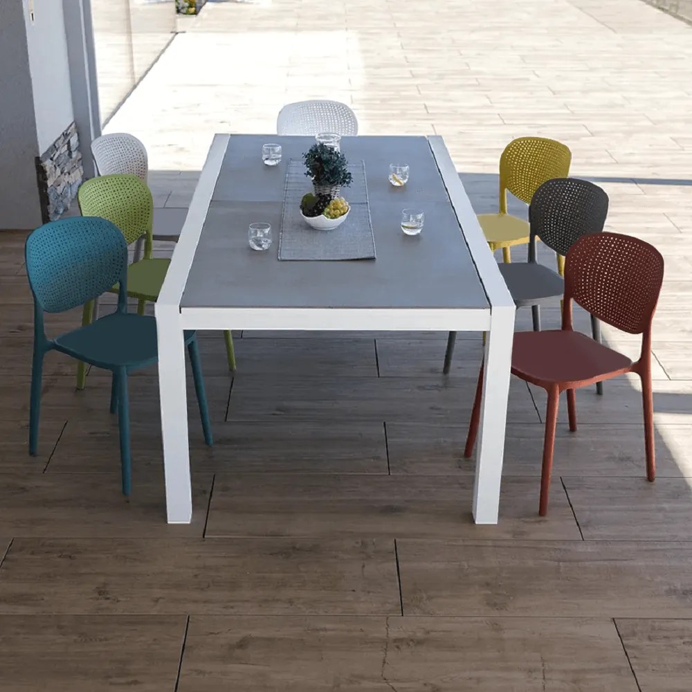 Rakásolható szék, fehér, FEDRA NEW