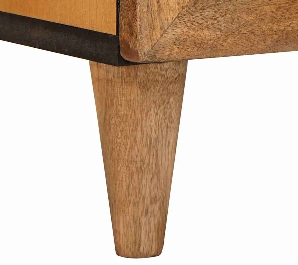 TV szekrény ajtóval Világosbarna 105 x 33 x 46 cm tömör mangófa