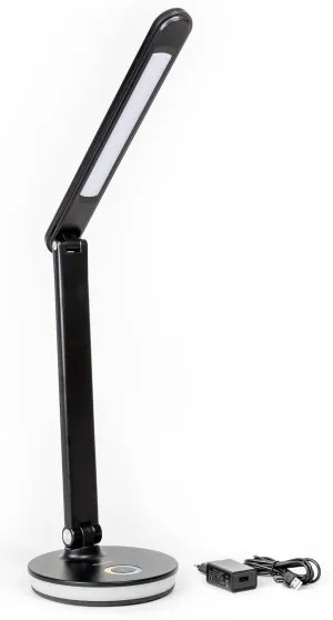 LEDRGBW Dimmelhető asztali lámpa power bank funkcióval LED/12W/5V 2800-6000K fekete