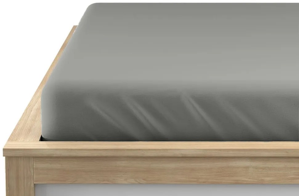 Jersey gumis lepedő szürke 90 x 200 cm