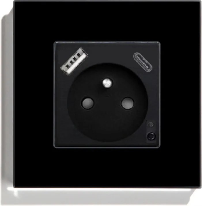 Konnektor Usb A+c 20W Wifi Üveg Érintkező Tuya Energia Mérés