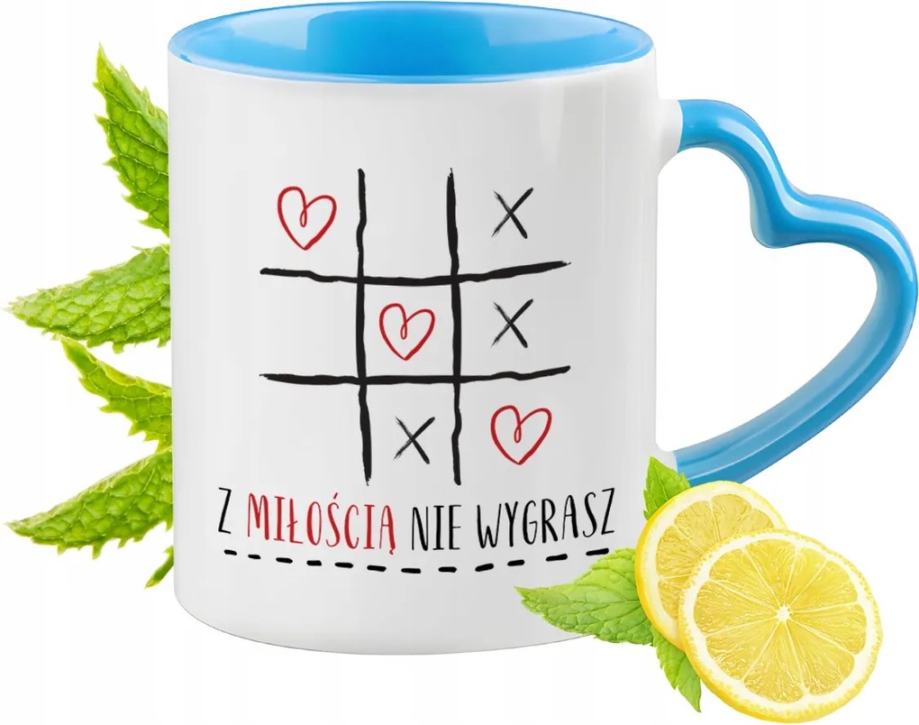 Vicces Kék Bögre Szív Alakú Füllel Ajándék