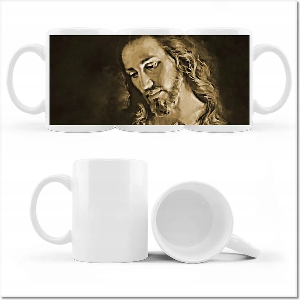 Jézus Krisztus Szépia fényképes bögre