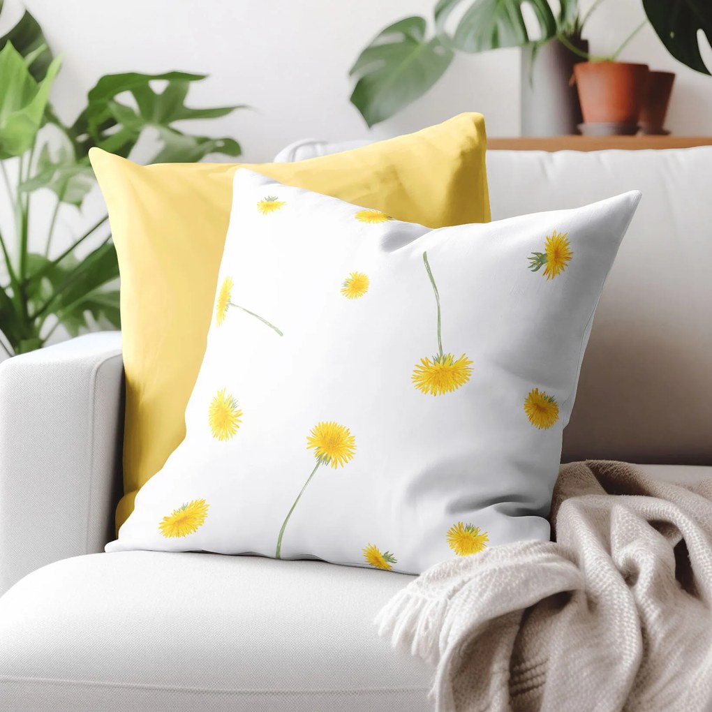 Goldea pamut párnahuzat - pitypangok 40 x 40 cm